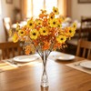 12 Plantas Artificiales con Flores para Decoración al Aire Libre