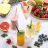 100 Pcs Jumbo Smoothie Straws, Disposable Wide Plastic Drinking Straws, Colorful Plastic Straws for