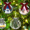 Yookeer 64 Pcs Christmas Ornaments Plastic Discs Clear Iridescent Fillable
