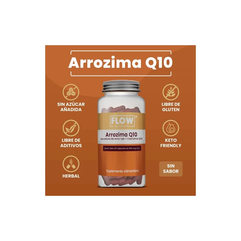 Arrozima Coenzima Q 10 Red Yeast Rice 60 Cáps Flow