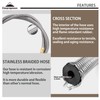 CAMPINGMOON Camping Gas Stove Adapter with Extent Hose, Inlet: 16oz/1Lb