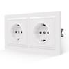 JIMEIDA Double Socket White Matt Smooth Skin Feeling 2-Way with