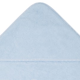 Duffi Baby - Newborn Towel 100% Cotton Embroidered Bath Towel with Hood for Kids, 80 x 80 cm, Super Soft, Absorbent, Lightweight, Boys and Girls, Colour: Blue 1197-12