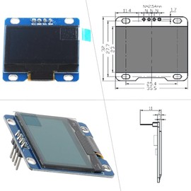 DIYmalls 1.3" inch OLED Display Screen Module I2C 4pin 128x64 SH - 1106 3.3V-5V IIC Address 0x3C White for Arduino 2560 Nano ESP8266 ESP32 (Pack of 3)