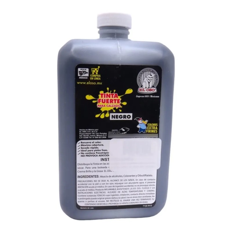 Tinta Fuerte Calzado El Oso Zapatos Color Negro Piel 1