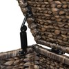 eHemco Heavy-duty Water Hyacinth Wicker Storage Trunk with Metal Frame,