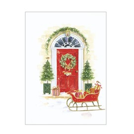 Graphique Holiday Door Petite Boxed Cards, Merry Christmas Written Inside, Pack of 20 Cards and Envelopes