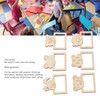100pcs Wooden Cartoon Animal Photo Frame Decorative Hand Painting Photo