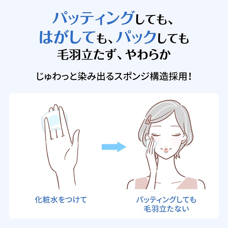 Silcott Moisturizing Cotton, Sponge Tailoring, 40 Sheets x 6 Pieces,