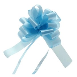 One Single Quick Pull Bow - 31mm Wide - Florist Ribbon - Wedding Car Bouquet Gift Bow (Light Blue)