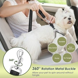 SlowTon Dog Car Harness Seatbelt Set, Pet Vest Harness with Safety Seat Belt for Trip and Daily Use Adjustable Elastic Strap and Multifunction Breathable Fabric Vest in Vehicle for Dogs