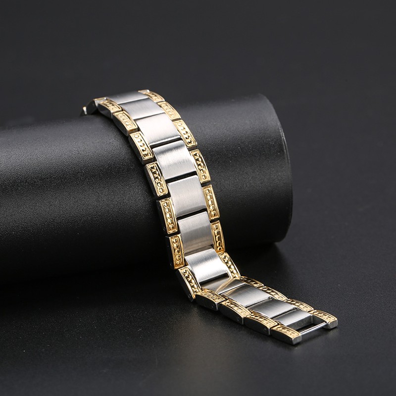 Double Strength Titanium Steel Magnetic Therapy Lose Weight Bracelet for