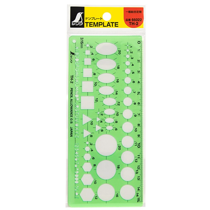 シンワ測定(Shinwa Sokutei) テンプレート 一般総合定規 66022