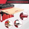 Heavy Duty Foldable Work Table Compatible with Milwaukee Packout Toolbox,Side