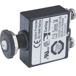 Blue Sea Systems 2129 Push Button Reset Only Screw Terminal 3A Circuit Breaker