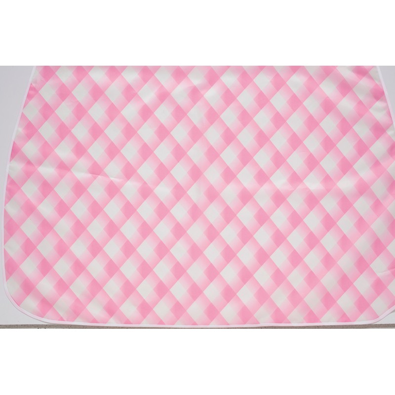 Blue Waterproof Meal Apron Bias Pink
