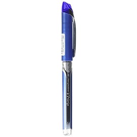 Pilot V7 Hi-tecpoint liquid ink rollerball pen Rubber Grip, 0.7mm ball with blue ink and fine 0.4mm line width, EACH