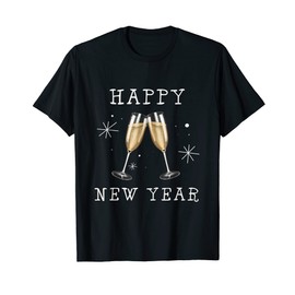 New Year's Eve Prosecco Toast Happy New Year (D010-0646A) T-Shirt