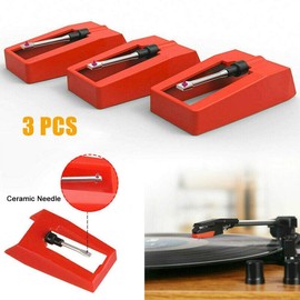 Mrisata 3pc Record Player Needle, Record Player Needles Stylus Replacement for Crosley, Victrola, Jenson, ION Vinyl Record Player, Record Player Needle Turntable Stylus Replacement