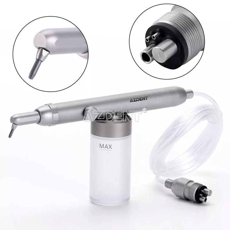 AZDENT Dental Aluminum Oxide Micro Blaster Microetcher Sandblasting System 4Holes