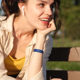 Flvkev Daily Bible Verse Bracelet Scan for Men Women Wearable Bible Bracelet Christian Scripture Bracelets Catholic Inspirational Religious Gifts (Verse-Philippians 4:13)