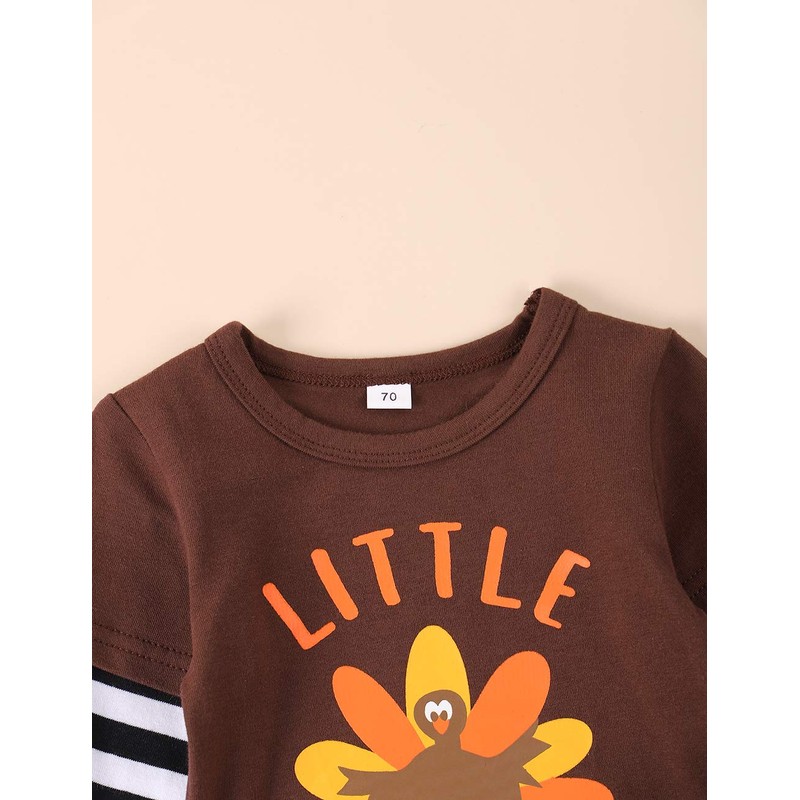 My First Thanksgiving Outfit Infant Baby Boy Letter Printed Romper