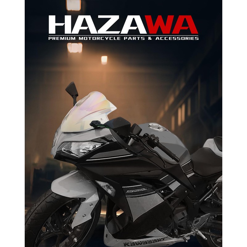 Double Bubble Windscreen Windshield Compatible with Kawasaki Ninja 300 EX300