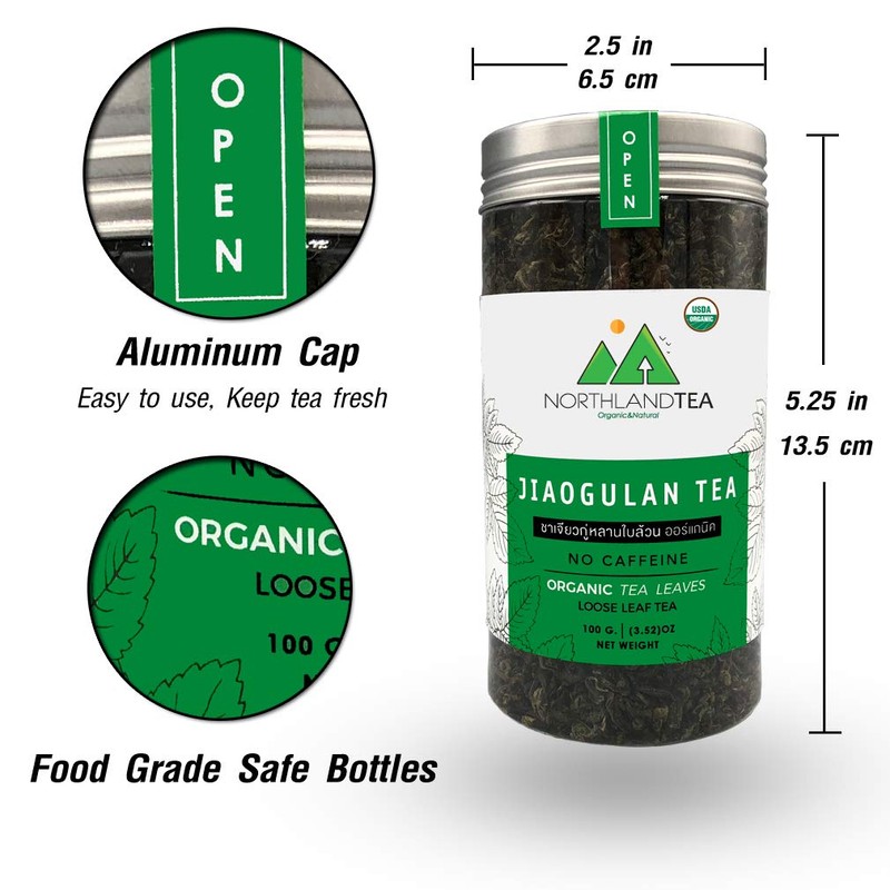 Organic Gynostemma Tea - Jiaogulan Tea 3.52 OZ – Certified