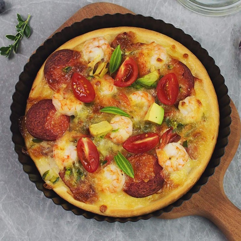 Gutsdoor Tart Pan 12 Inch with Removable Bottom Quiche Pan