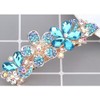 Large crystal flower hair clip for women; simple diamond ponytail