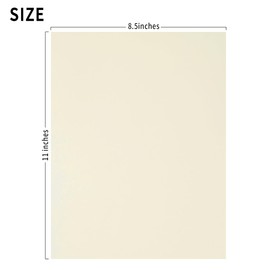 Wishop 20 Sheets Colored Thick Paper Cardstock Blank for DIY Crafts Cards Making, Invitations, Scrapbook Supplies (Cream, 8.5 x 11 inches)