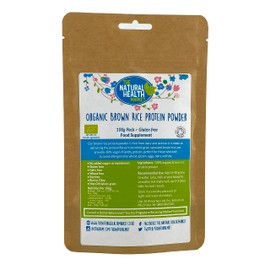 Organic Brown Rice Protein Powder by The Natural Health Market Vegan Protein Source 80% Protein by Weight (100g)