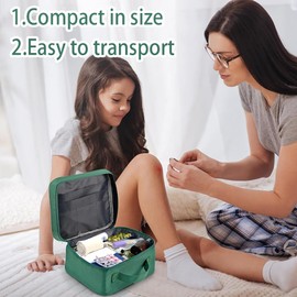 katmerio Medikament Tasche, 2 Stück Tragbar Medikamententasche, Reiseapotheke Tasche Wasserdicht, Medizin Aufbewahrungstasche, Reiseapotheke Tasche für Schule,Reisen, Camping und Wandern