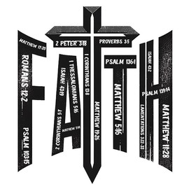 Faith Direct To Film Print, DTF Print, Ready To Press Print For T Shirts:_4" Pocket 