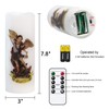 Wondise Flameless Flickering Devotional Prayer Candle with Remote and Timer,