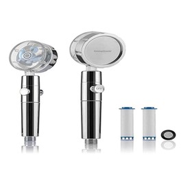 InnovaGoods® Heliwer Shower Head, Ecoshower Filter Technology with Pressure Propeller and Cleaning Filter System, Save Water and Energy, Compact and Elegant Design, Ideal for Bathroom