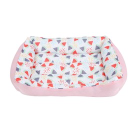 Washable Cat Dog Bed Soft Square Pet Nest Dog House Small Medium Sized Pet Mat BedPink L