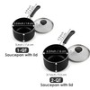Cook N Home Nonstick Sauce Pan Set 1Qt and 2Qt,