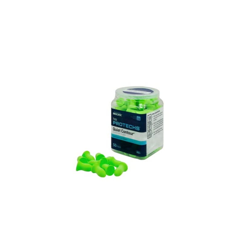 Flents - Tapones para los oídos, Verde, 50 Pair