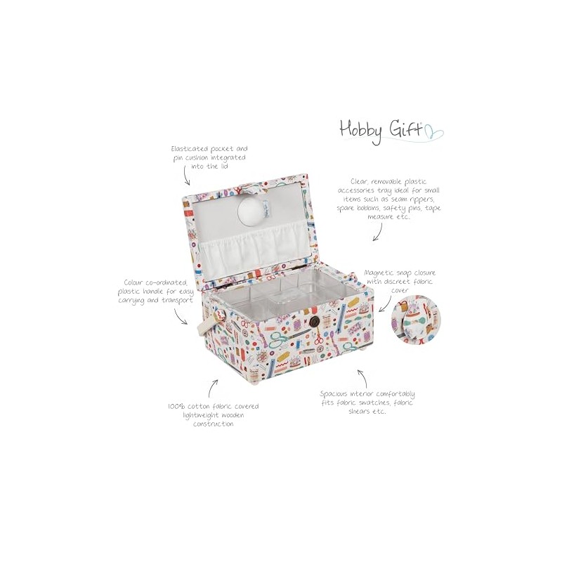 Hobby Gift Medium Sewing Craft Hobby Storage Box, Haby Notions