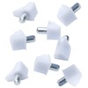5mm Bracket Style Cabinet Shelf Support Pegs - White Plastic