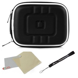 Black EVA Protective Cube Carrying Case with Mesh Pocket for Panasonic Lumix DMC Digital Cameras