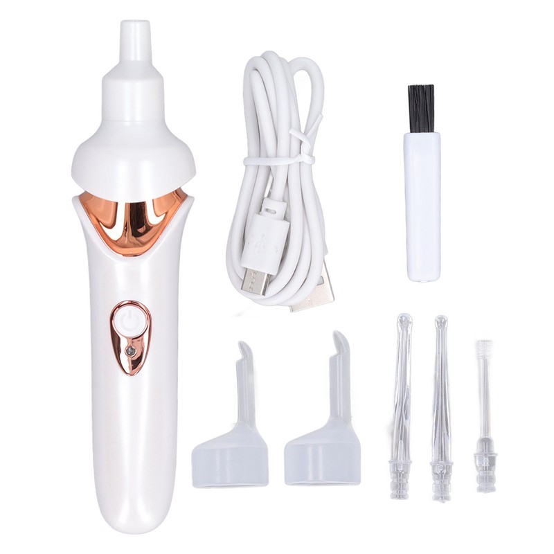 Electric Ear Vacuum Cleaner with LED Light Soft Tip USB