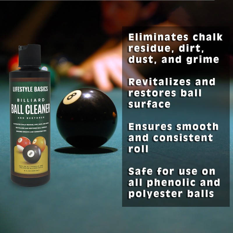 Lifestyle Basics Billiard Ball Cleaner and Restorer Polish | All-in-One