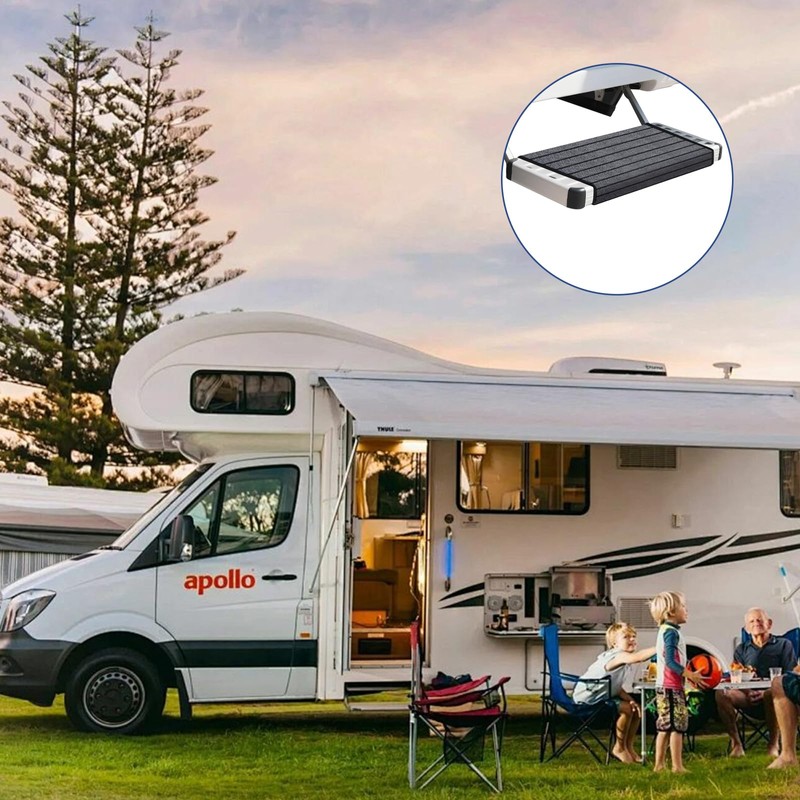 FINELYCR Motorhome Step Mat, Adjustable Motorhome Step Mat, Non-Slip Footrest