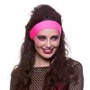 Wicked Costumes Adults 80's Neon Pink Headband - Fancy Dress