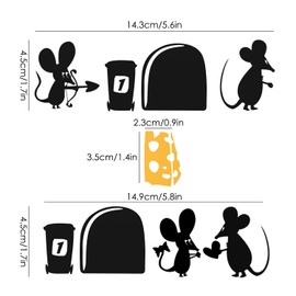 ZGDEIWGF 2 Pieces Wall Stickers, Mouse Decoration Stickers, Living Room Decoration Stickers, Mouse Hole Stickers, Stickers Accessories