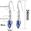 Miaofu Women's Hanging Earrings Long Hanging Infinity Earrings Silver 925