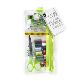Dritz Sewing & Repair, Assorted Colors Sewing Kit, 1 Count (Pack of 1), Clear