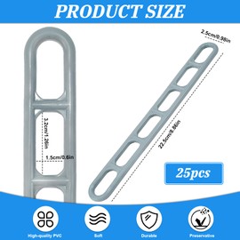 VGECEE Plastic Guy Element, Pack of 25 Ladder Guy Elements for Awnings, Rubber Camping Guy Element, Rubber Tensioner, Awning Tensioner, Tent Rubbers for Tents, Awnings, Canopies